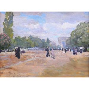 Louis Marie De Schryver, Lively View Of The Avenue Du Bois