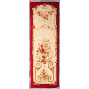 Tapisserie portière à décor de fleurs, AUBUSSON, époque Napoléon III