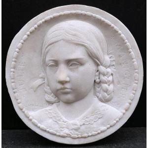 Henri-Charles MANIGLIER, Portrait de Julie MANIGLIER, petite-fille de l'artiste SCULPTURE