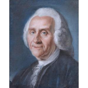 18th-century French School, Portrait Of The Count Of Chauveau, Château De Kériolet (pastel)