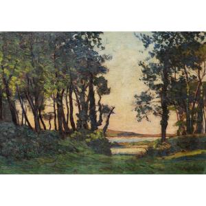 Alfred COUTURAUD, Paysage en bord de mer en Charentes