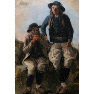 Adolphe Pierre LELEUX, Deux jeunes Bretons