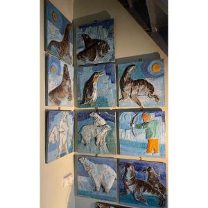 Large Ceramic Animal Tiles