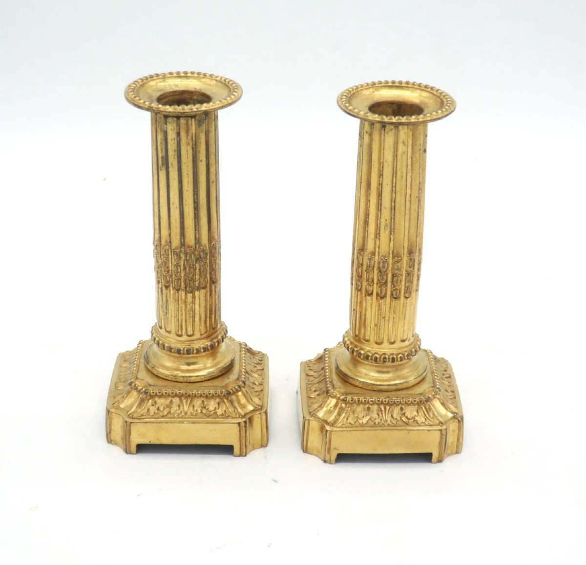 Pair Of Candlesticks Louis XVI Period Late 18th Century-photo-3