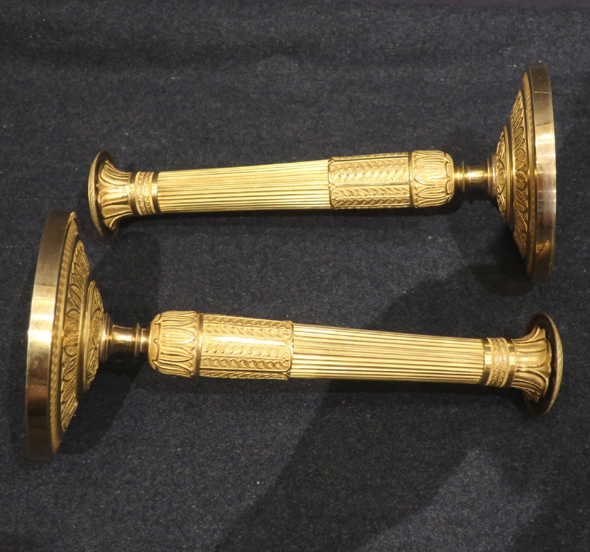 Pair Of Empire Period Candlesticks Early 19th Century-photo-2