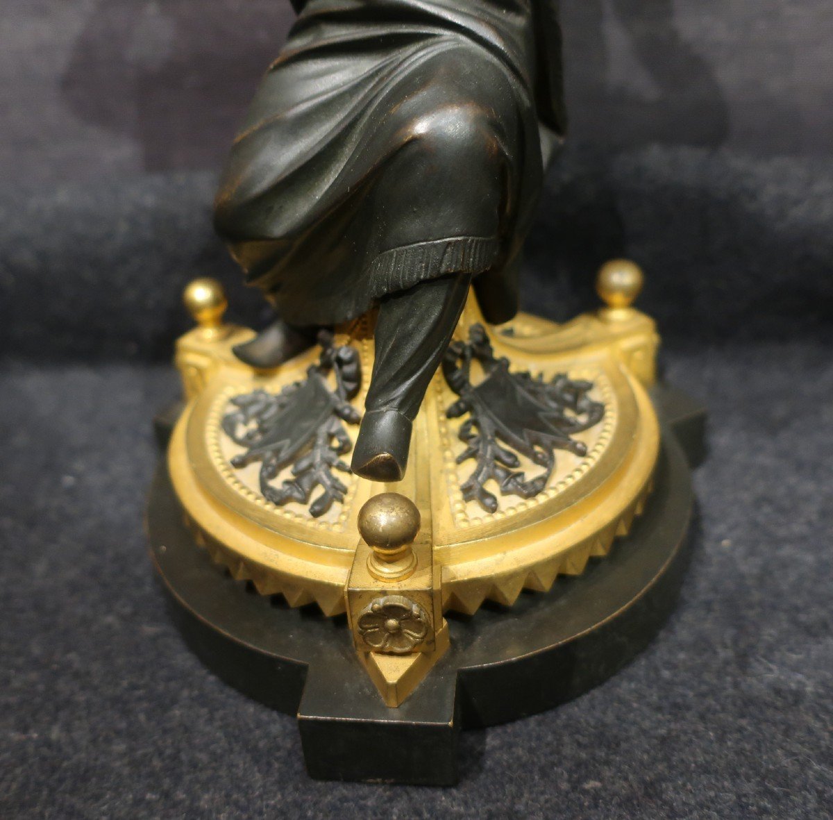 Miroir de table au chinois en bronze époque Empire-photo-4