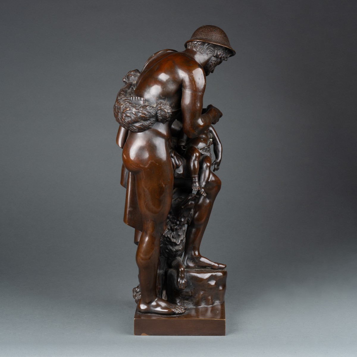Bronze With Brown Patina From The Antique Half Of The 19th Century-photo-4