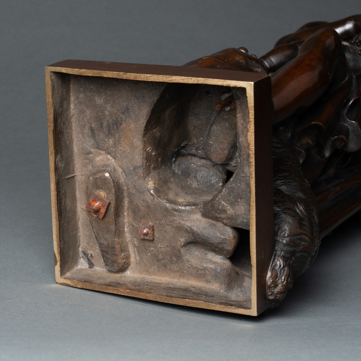 Bronze With Brown Patina From The Antique Half Of The 19th Century-photo-7