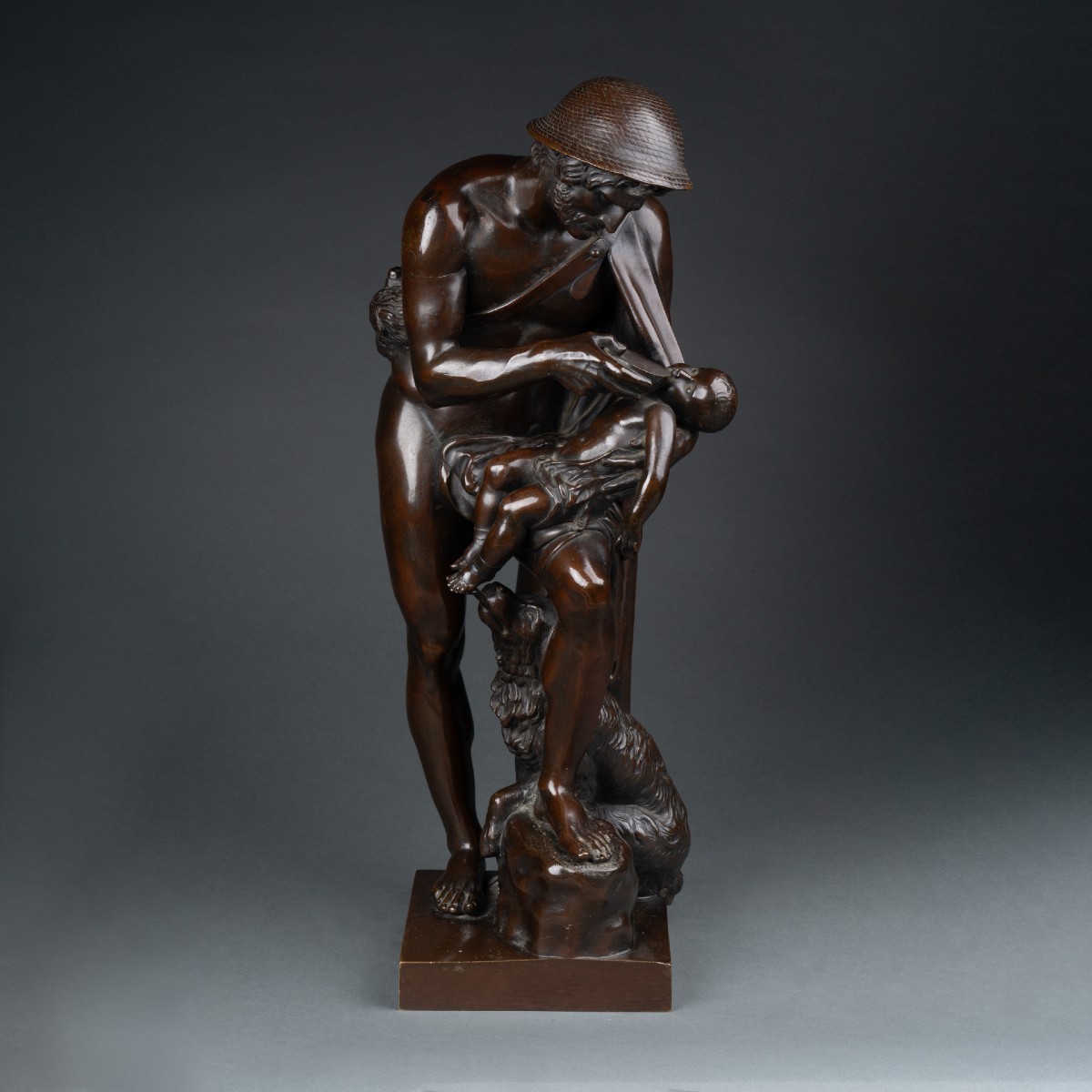 Bronze With Brown Patina From The Antique Half Of The 19th Century