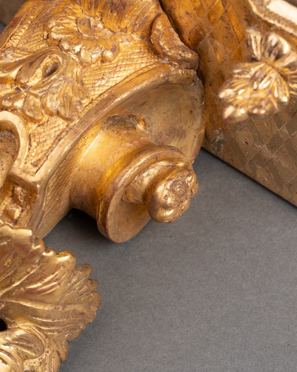 Pair Of Wall Consoles From The Regence Period, 18th Century-photo-2