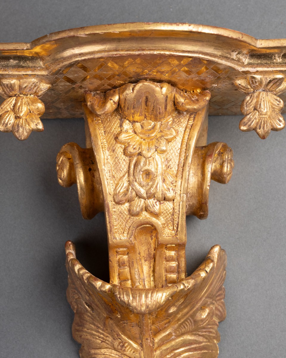Pair Of Wall Consoles From The Regence Period, 18th Century-photo-3