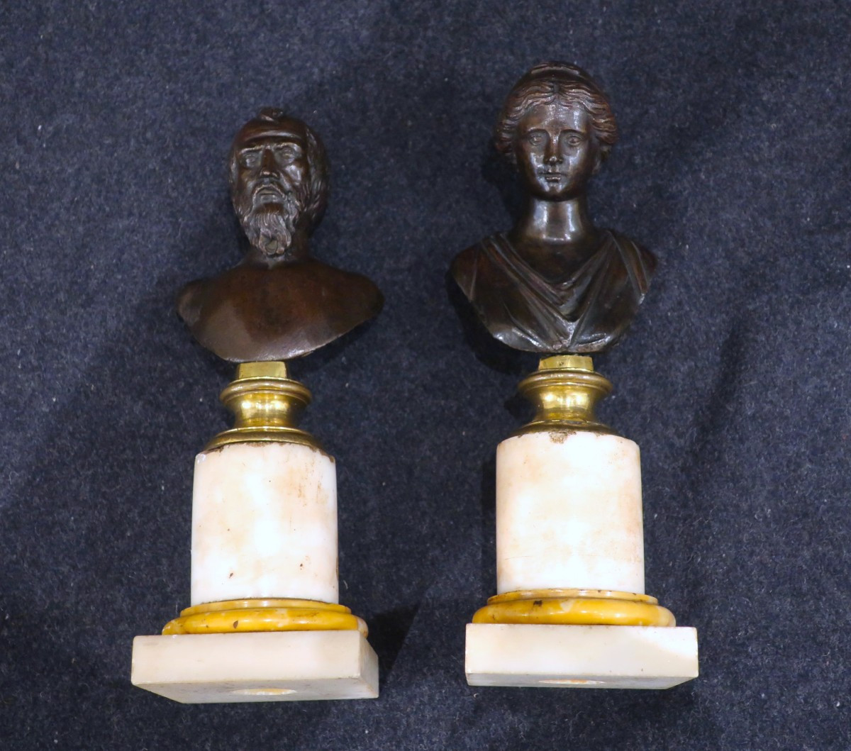 Paire de petits bustes Italie fin XVII°-photo-4