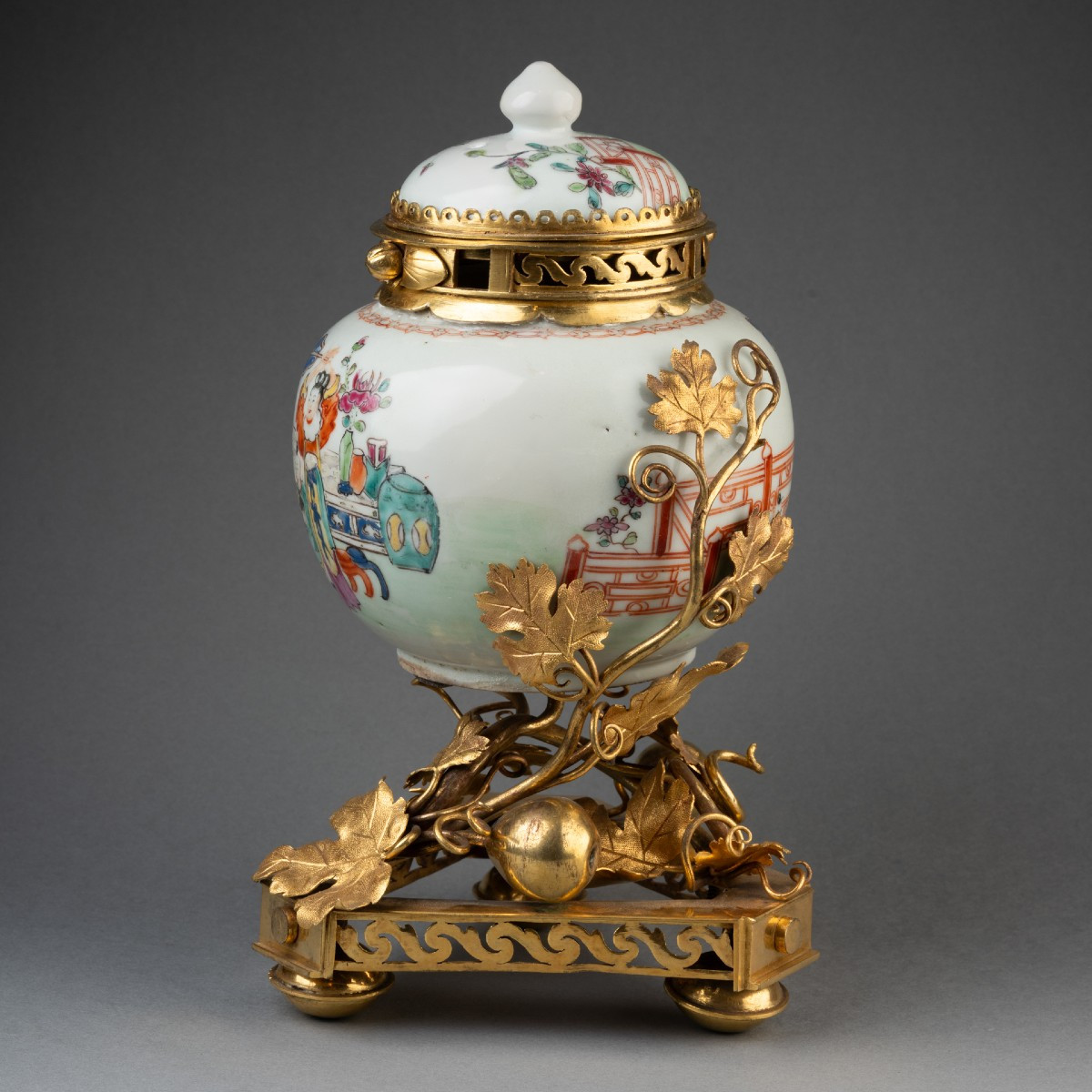 Pot pourri porcelaine Chine XVIII ème siècle-photo-3