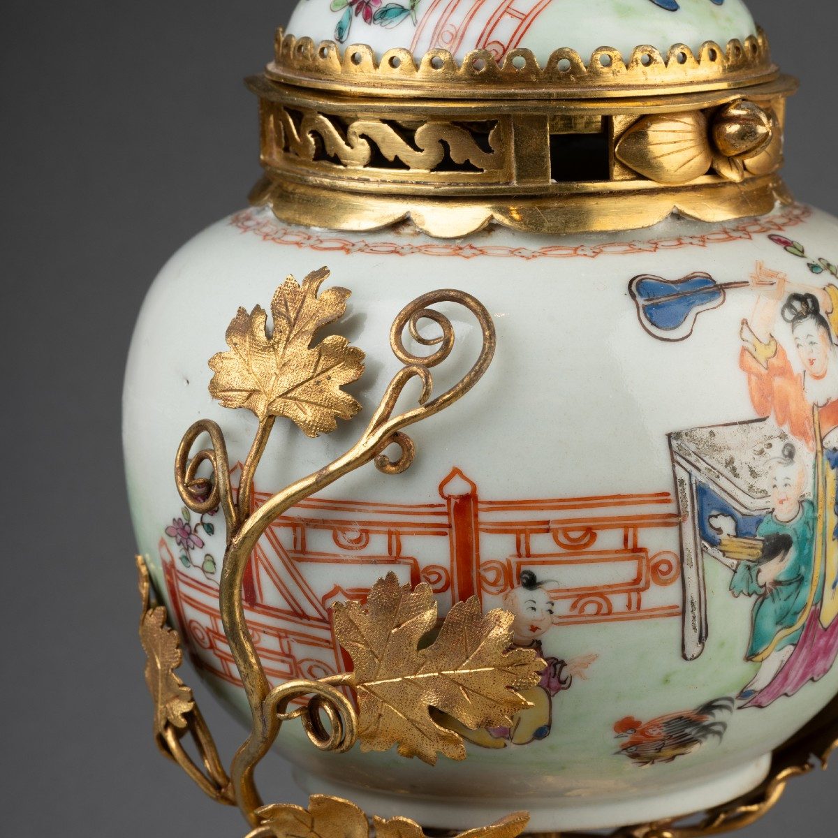 Pot pourri porcelaine Chine XVIII ème siècle-photo-8