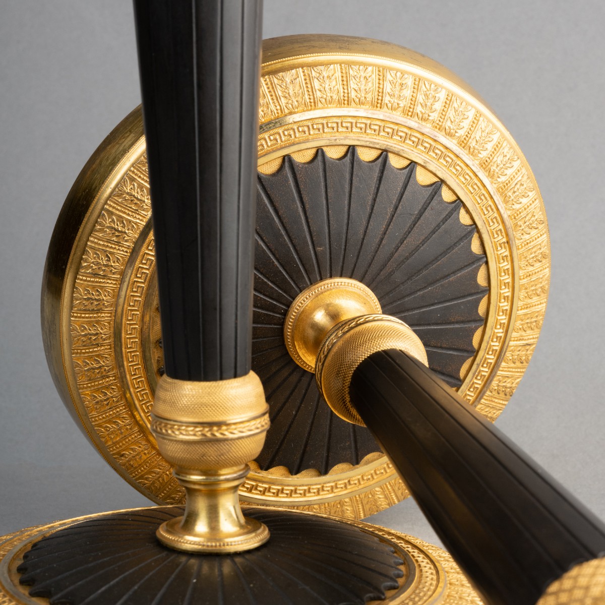 Paire de bougeoirs époque Empire début XIX° siècle-photo-2