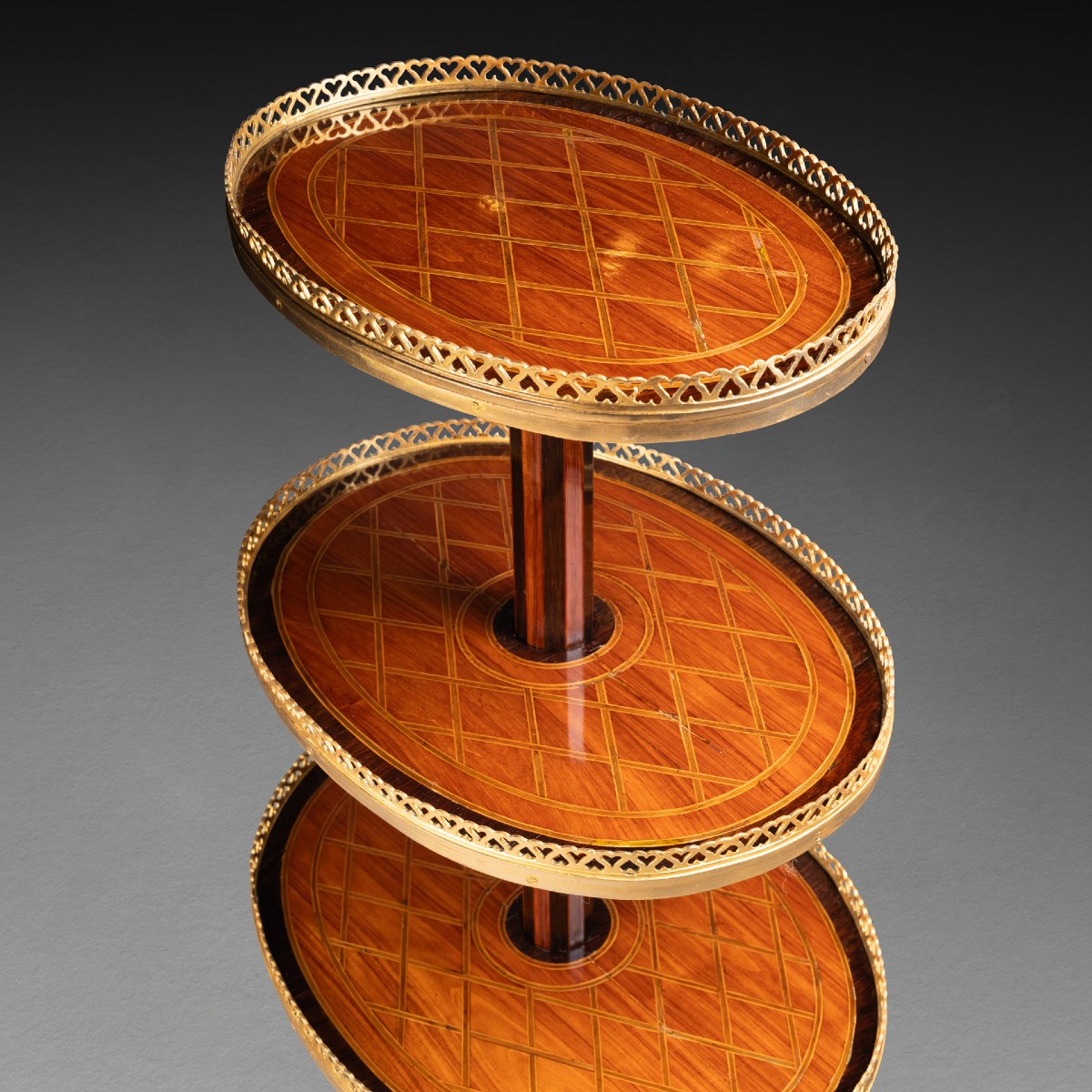 Three-tray Pedestal Table Restoration Period-photo-2