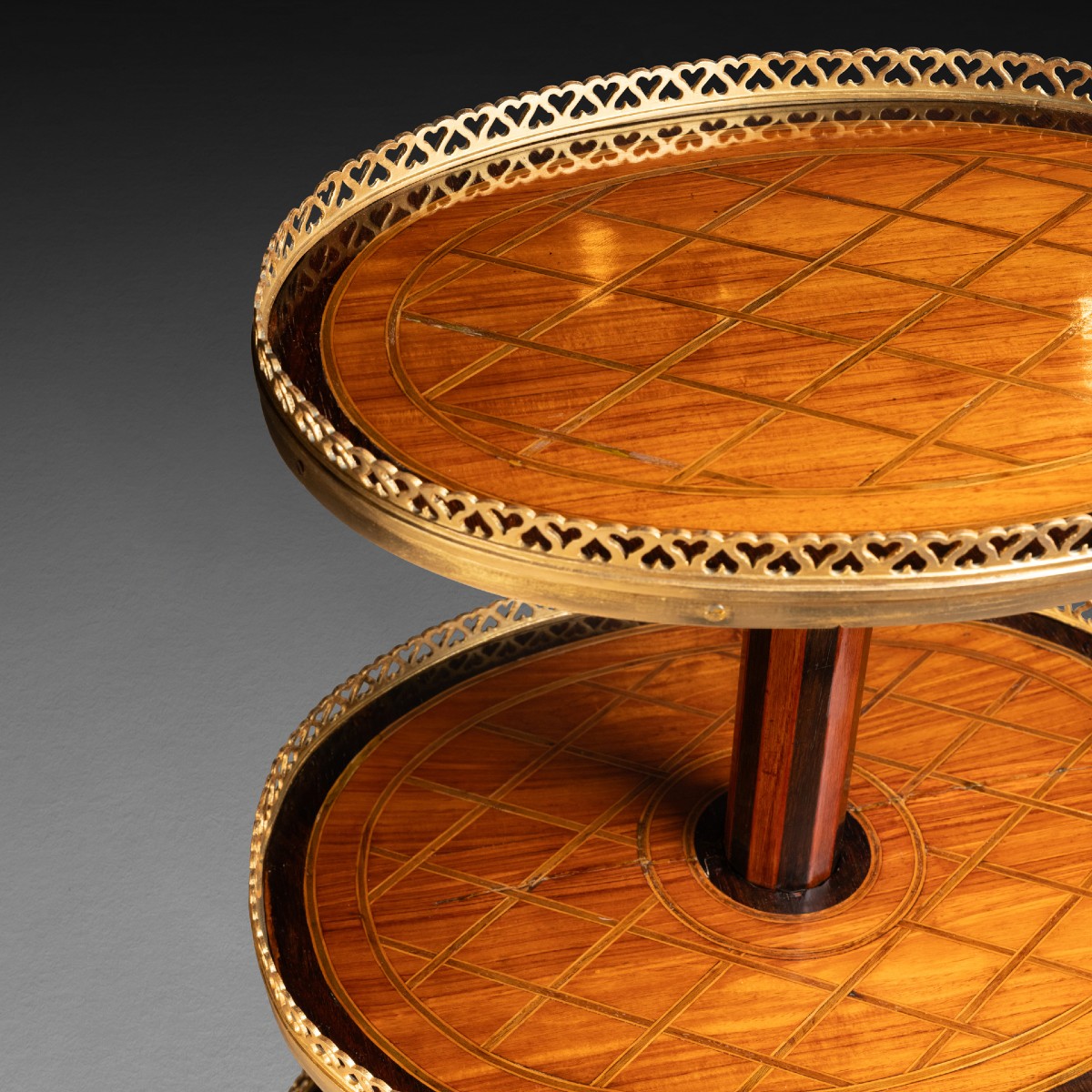 Three-tray Pedestal Table Restoration Period-photo-4