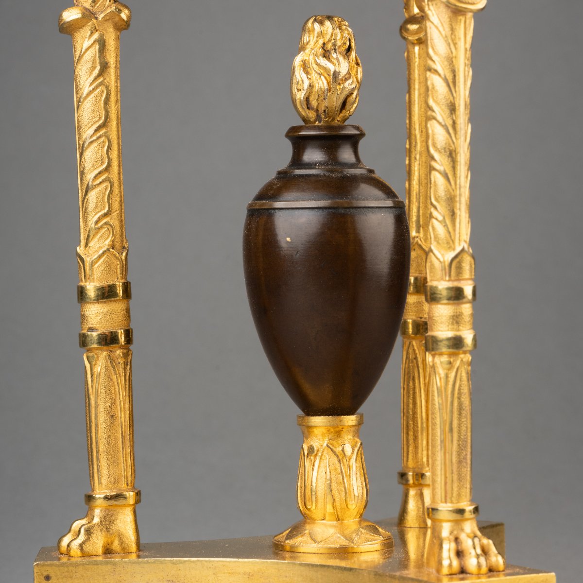 Brûle parfum en bronze patiné et doré époque Empire début XIX°-photo-3