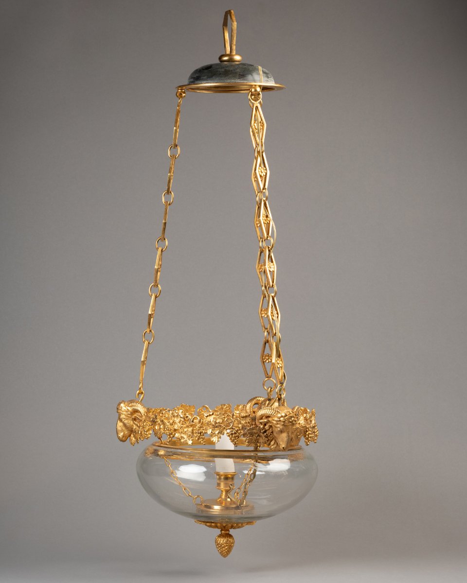 19th-century Crystal And Gilded Bronze Chandelier-photo-2