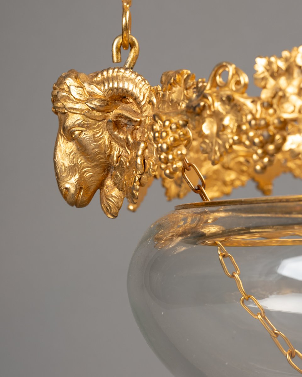 19th-century Crystal And Gilded Bronze Chandelier-photo-3