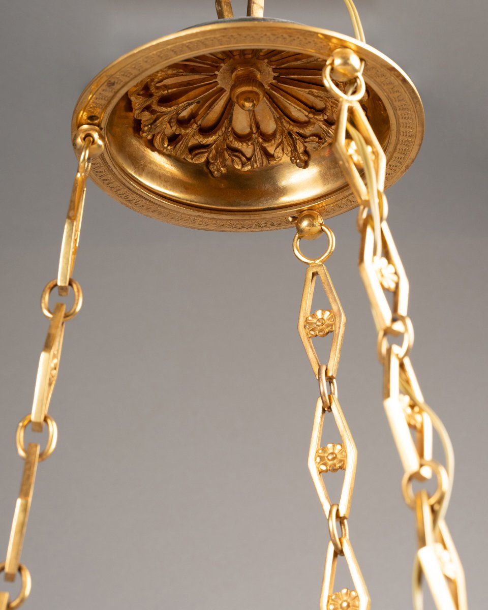 19th-century Crystal And Gilded Bronze Chandelier-photo-4