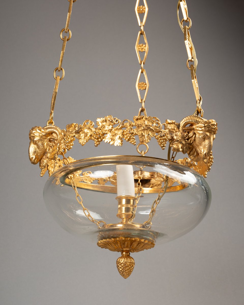 19th-century Crystal And Gilded Bronze Chandelier-photo-5