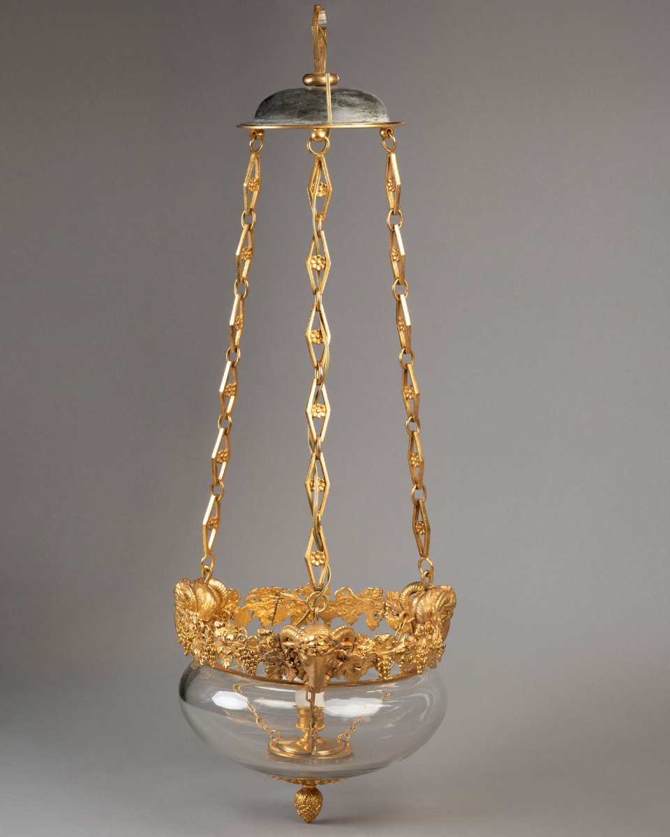 19th-century Crystal And Gilded Bronze Chandelier