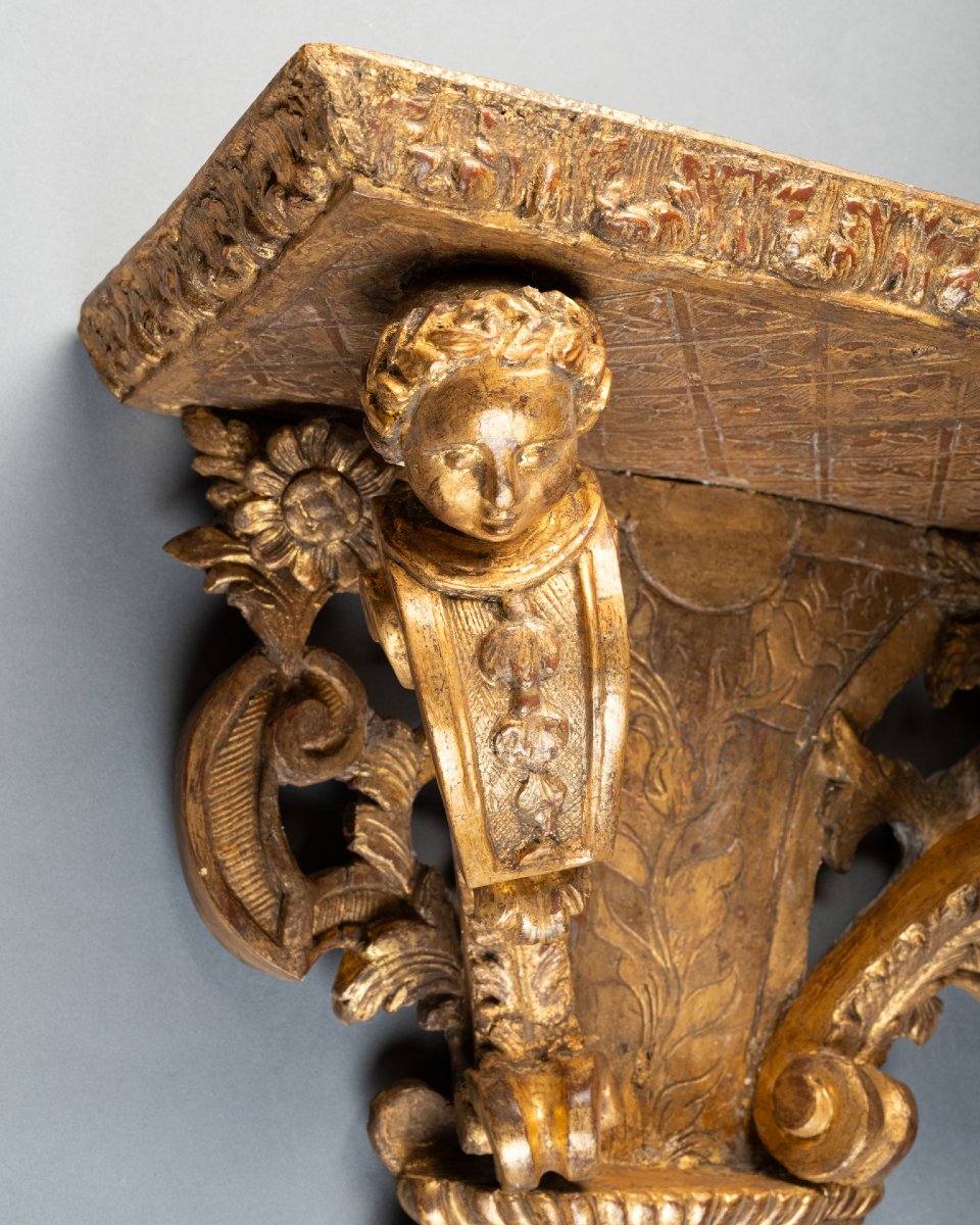 Large 18th-century Regency-wall Bracket Console-photo-1