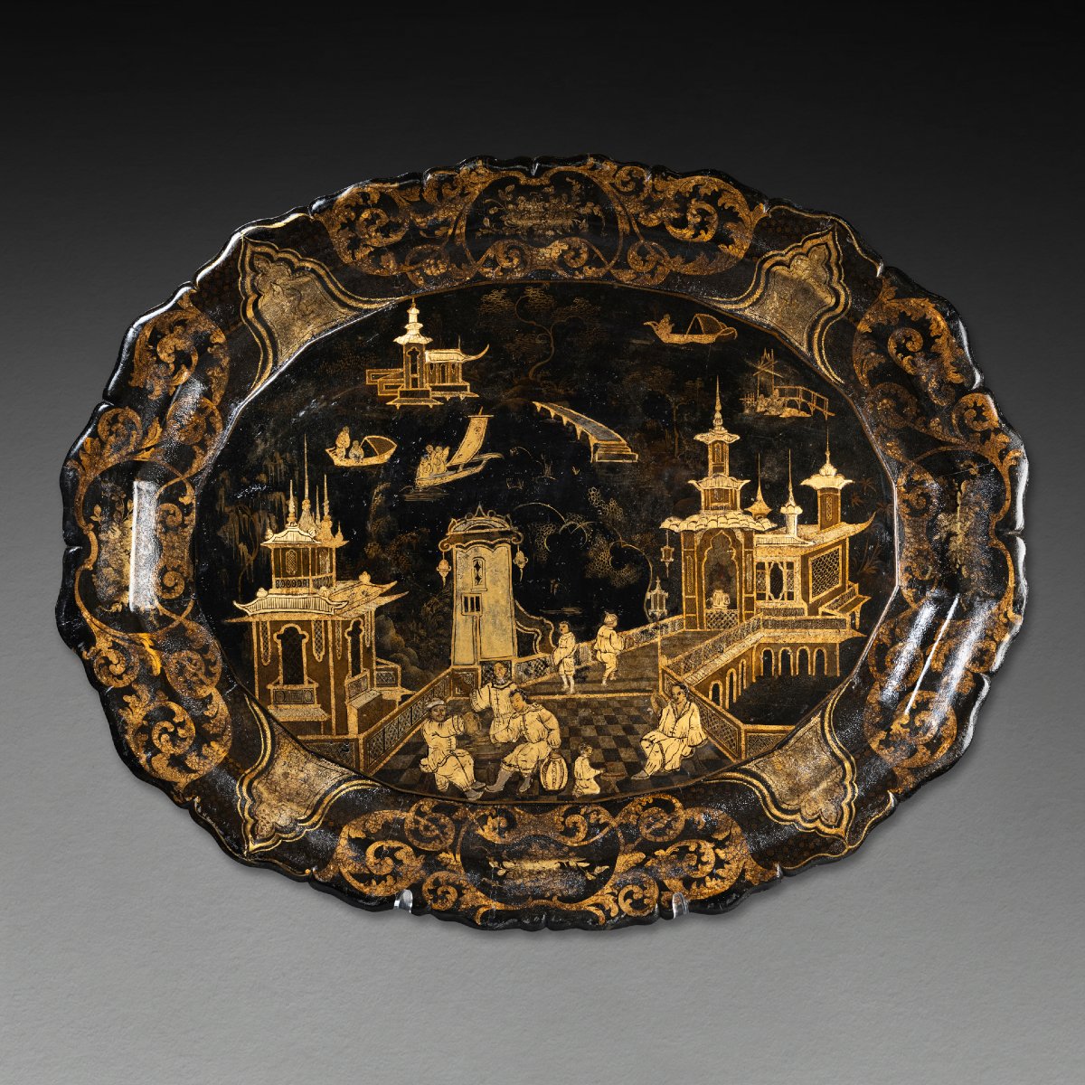 18th-century Venetian Lacquer Tray