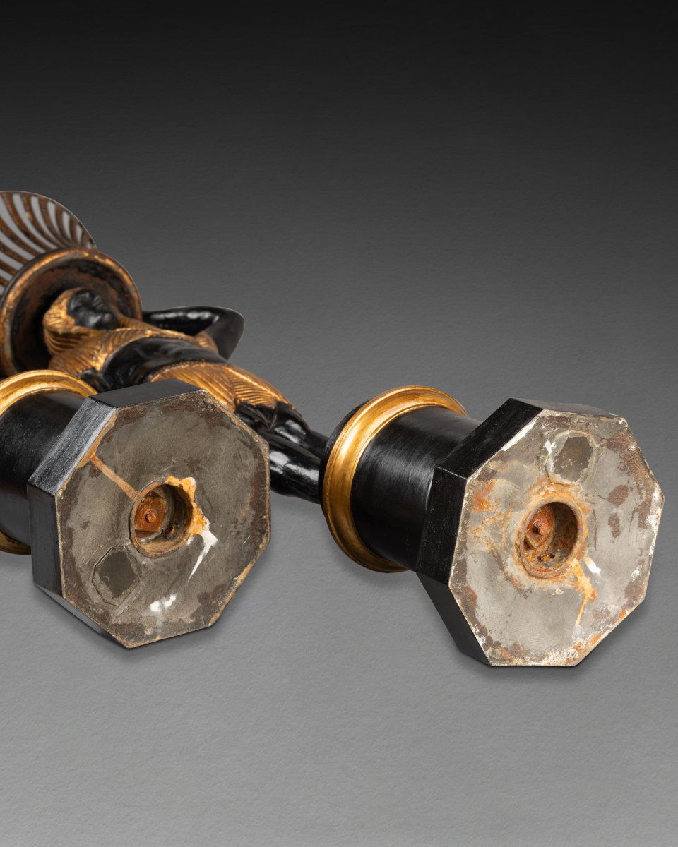 Pair Of Empire Lamps From The Early 19th Century-photo-2