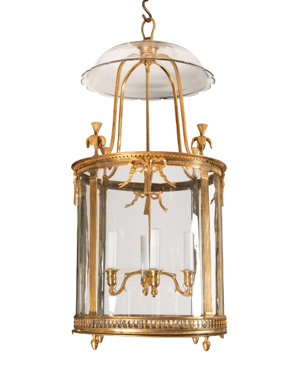 Lanterne à quatre lumières époque Louis XVI-photo-2