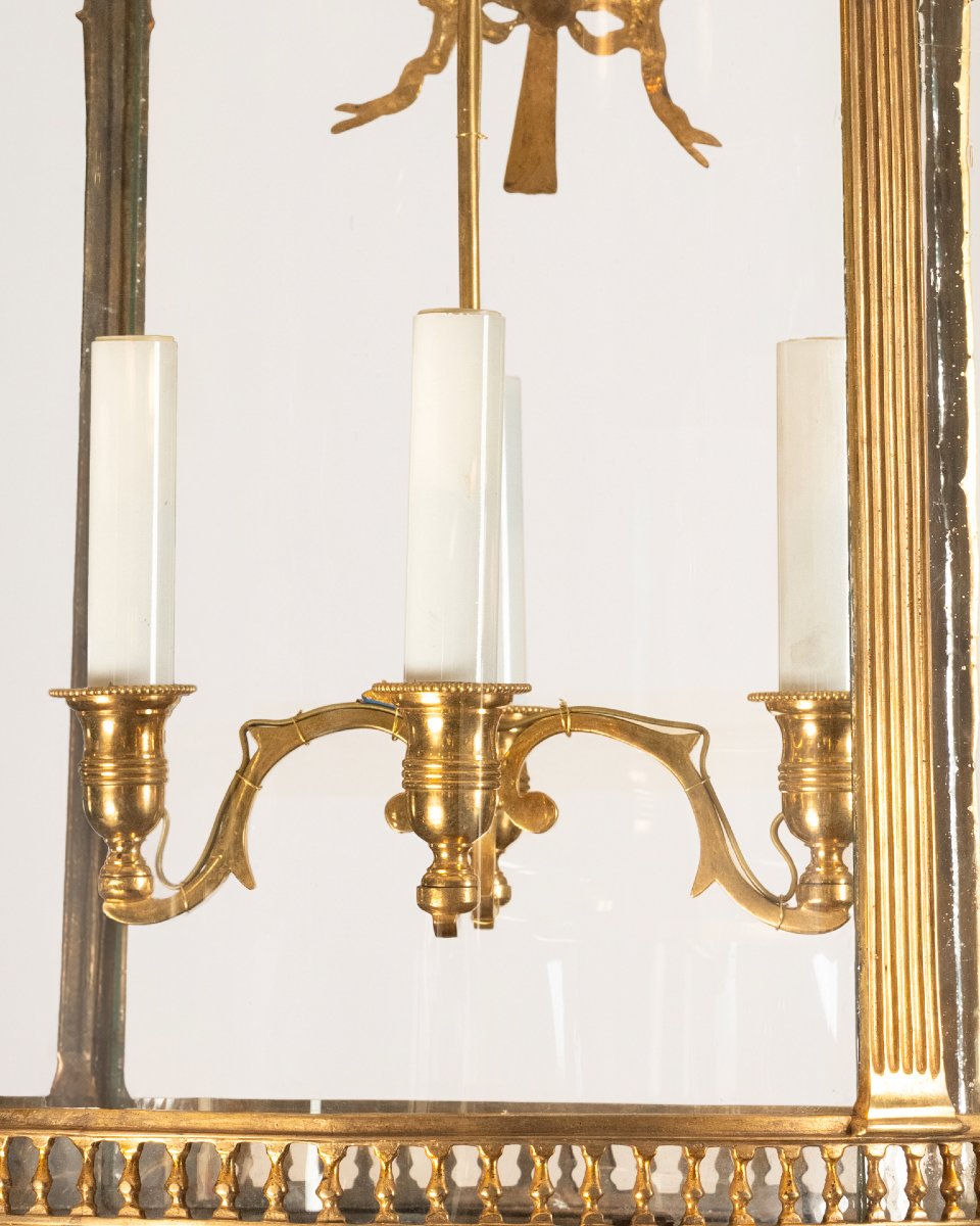 Lanterne à quatre lumières époque Louis XVI-photo-3