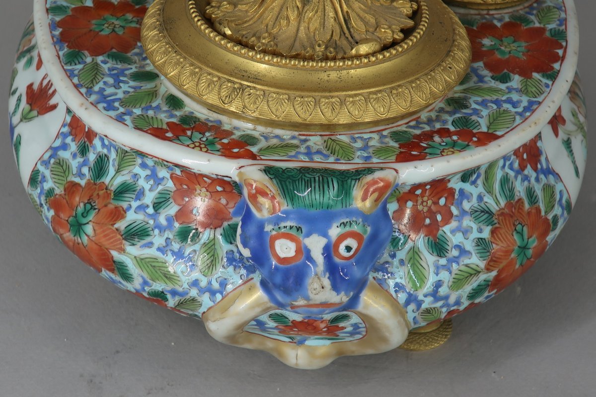 Encrier porcelaine Chine Famille verte-photo-3
