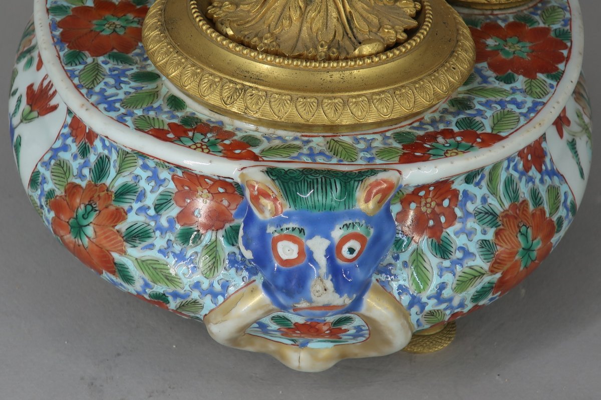 Encrier porcelaine Chine Famille verte-photo-3