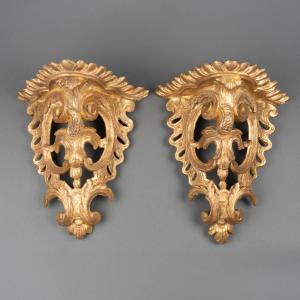 Pair Of Wall Brackets Louis XV Period Mid-18th Century