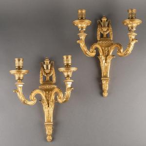 Pair Of Louis XVI Period Sconces Late 18th Century