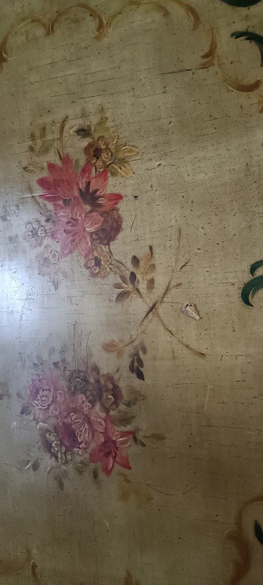 Commode Italienne Peinte Et Dorée A La Main-photo-5