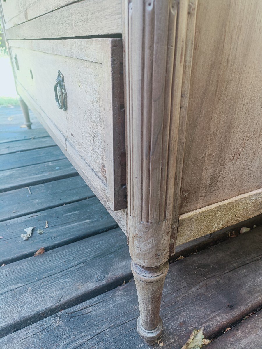 Commode Louis XVI En Bois Naturel -photo-4