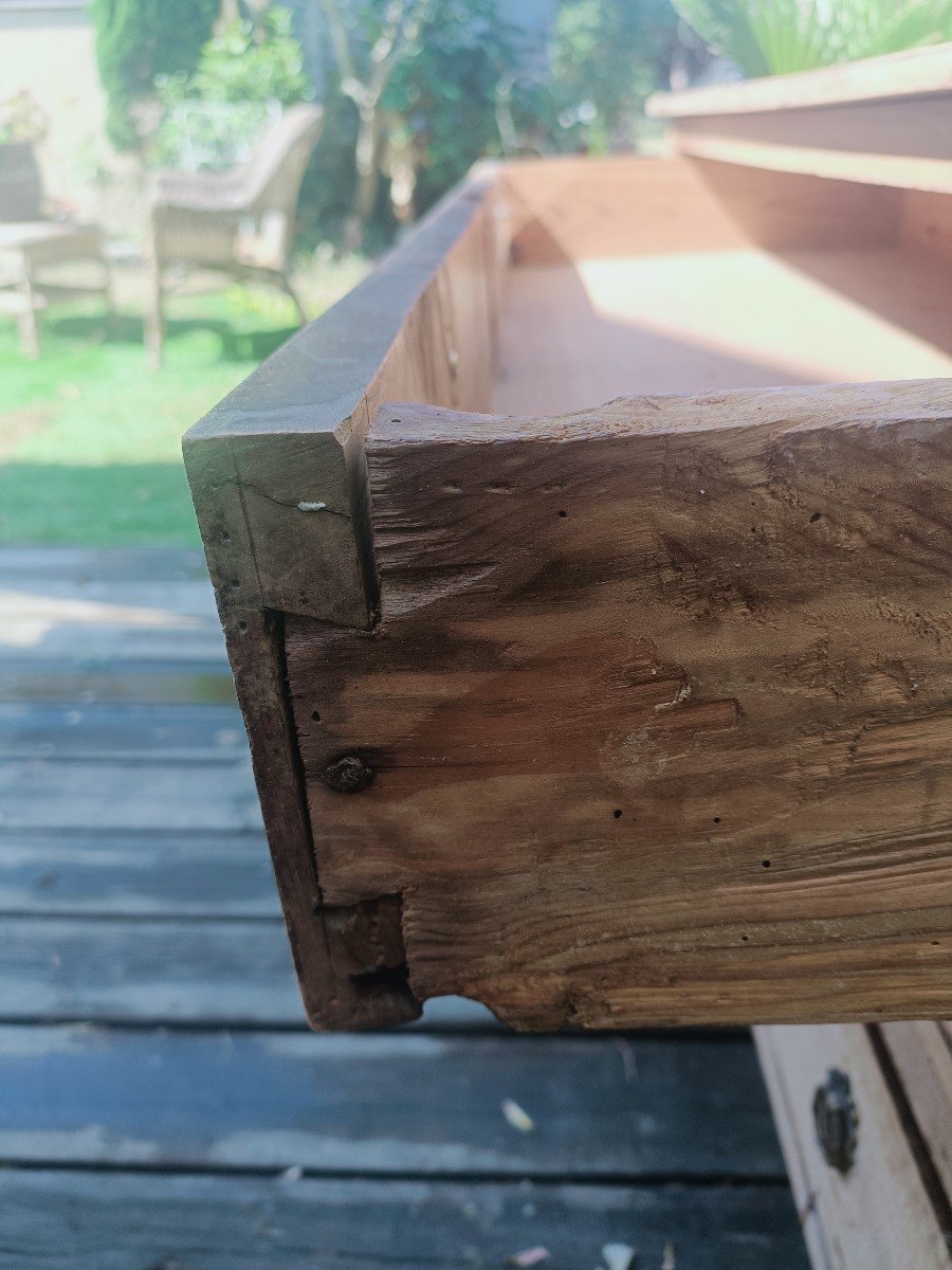 Commode Louis XVI En Bois Naturel -photo-1