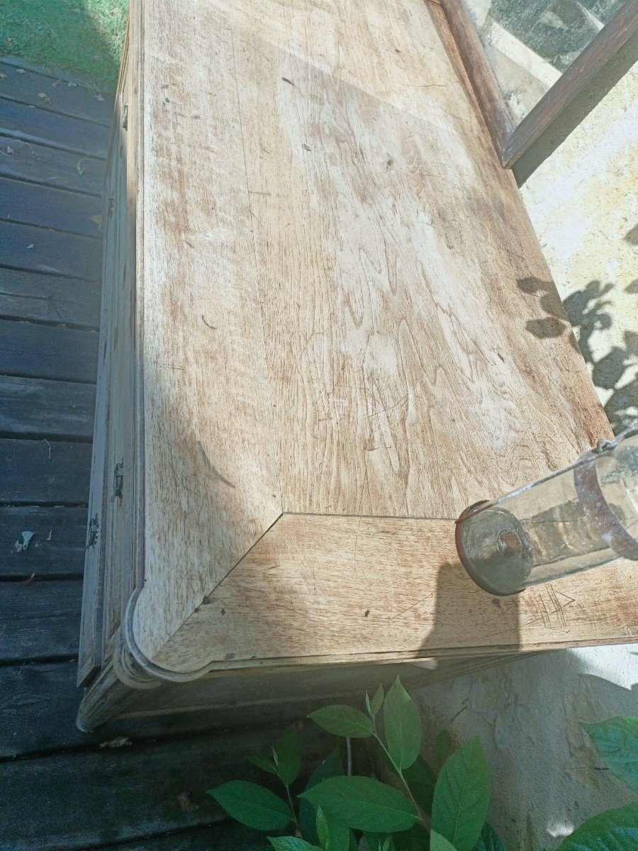 Commode Louis XVI En Bois Naturel -photo-2
