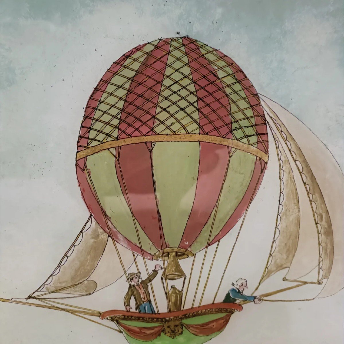 Gouache Naïve Du 19em-photo-3