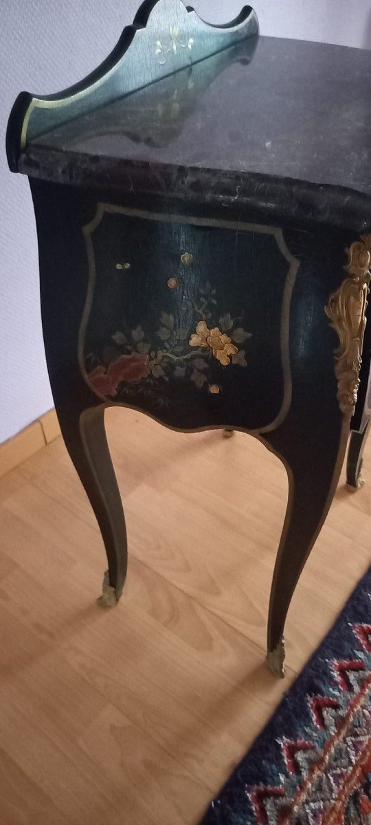 Paire De Chevets en laque noire  d'Esprit Chinoisant De La Maison G.v Pillinini -photo-2