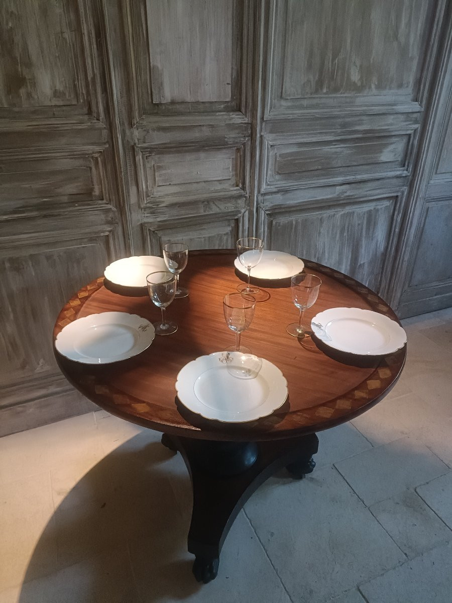 Empire Tilting Mahogany Pedestal Table -photo-1