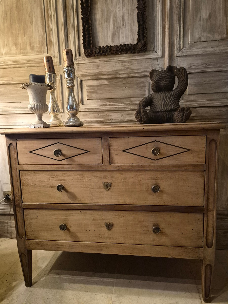 Petite commode en bois brut-photo-3