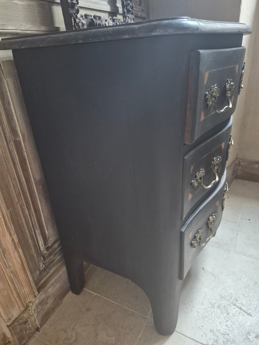 Small Chest Of Drawers In Black Patina-photo-1