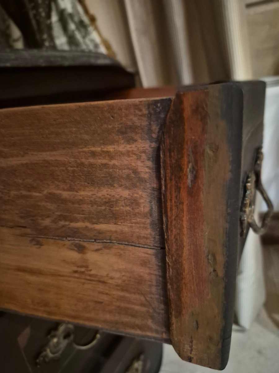 Small Chest Of Drawers In Black Patina-photo-4