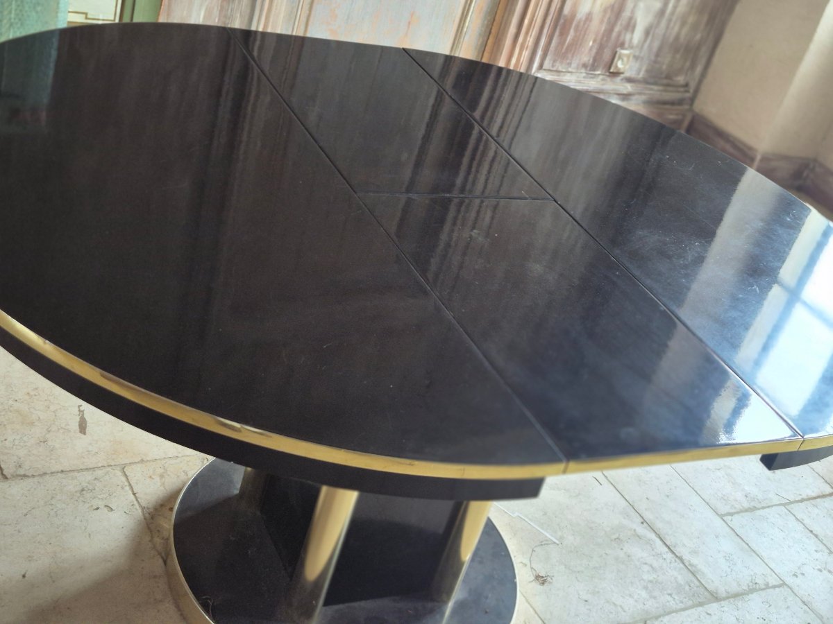 Black Lacquer Dining Table-photo-4