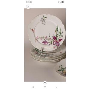 Serie d assiettes en porcelaine de Paris
