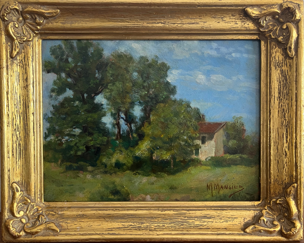 "Paysage de campagne" Marius Mangier