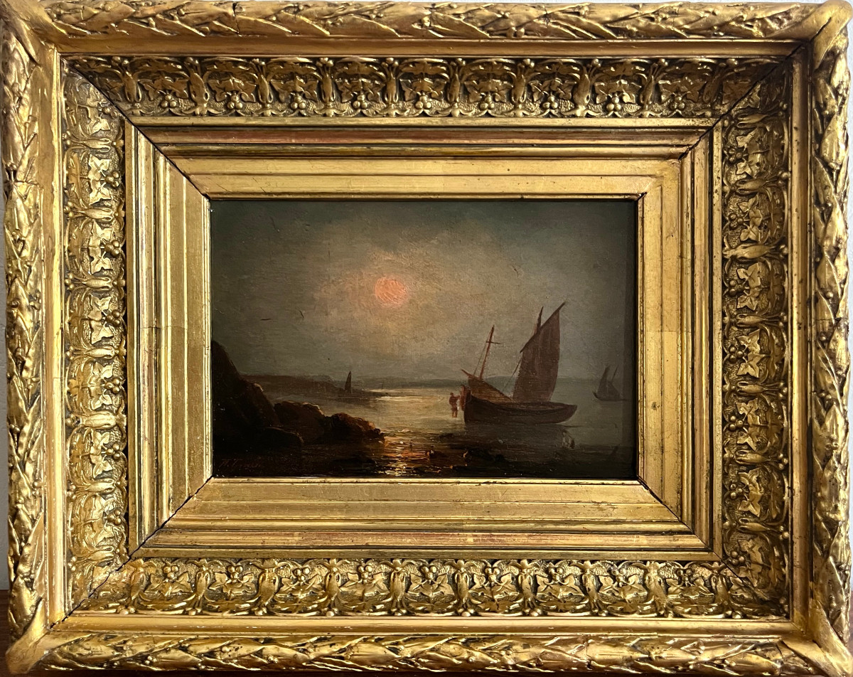 "Retour de pêche au couchant" Henriette Gudin